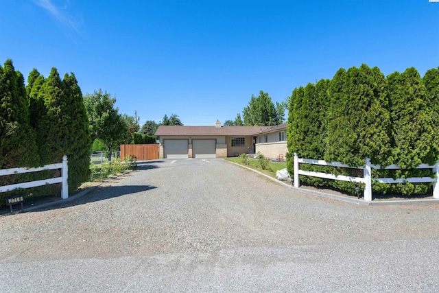 ranch-style house with a garage