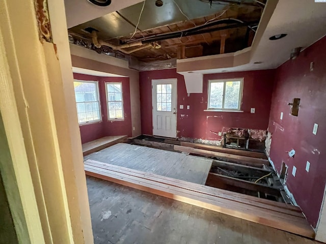 miscellaneous room with hardwood / wood-style flooring