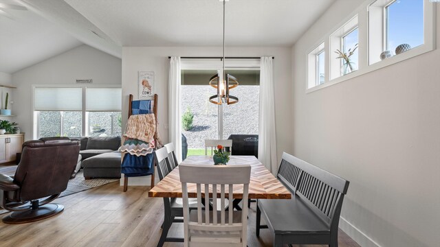 6012 W 31st Ave, Kennewick, WA 99336 - dining area featuring wood finished floors and lofted ceiling