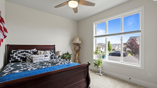 6012 W 31st Ave, Kennewick, WA 99336 - bedroom with carpet, a ceiling fan, and baseboards