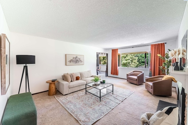 2912 W Hood Ave Unit B203, Kennewick, WA 99336 - living area with light carpet and a textured ceiling