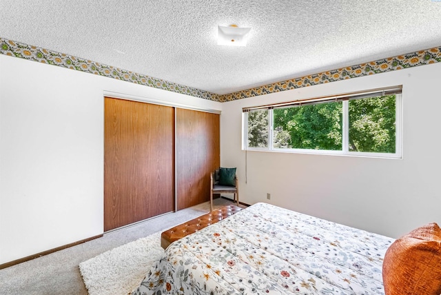 2912 W Hood Ave Unit B203, Kennewick, WA 99336 - bedroom with carpet, a textured ceiling, and a closet
