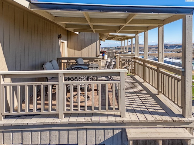 view of wooden terrace