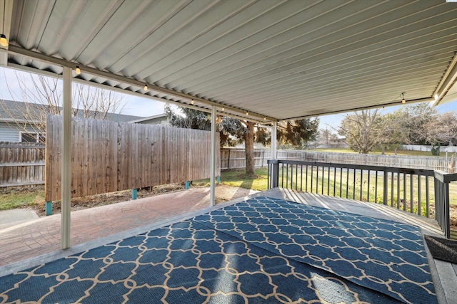 view of patio / terrace featuring a fenced backyard