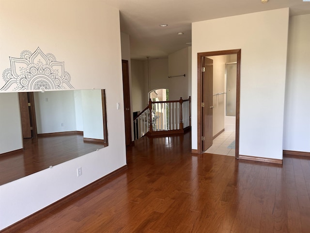 3405 S Johnson St, Kennewick, WA 99337 - corridor with an upstairs landing and wood finished floors