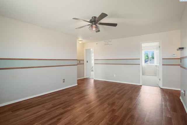 8414 W 3rd Ave, Kennewick, WA 99336 - empty room with a ceiling fan and dark wood-style flooring