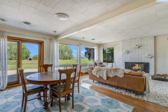1706 Gaillard Pl, Richland, WA 99354 - dining room with wood finished floors and a fireplace