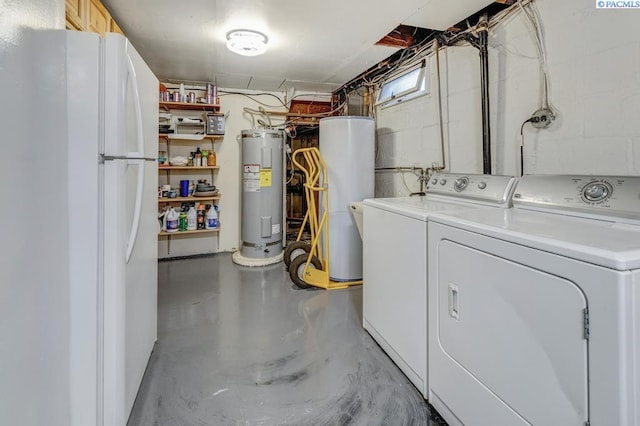 1706 Gaillard Pl, Richland, WA 99354 - laundry area with water heater and separate washer and dryer