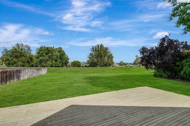 1706 Gaillard Pl, Richland, WA 99354 - view of green lawn with a deck