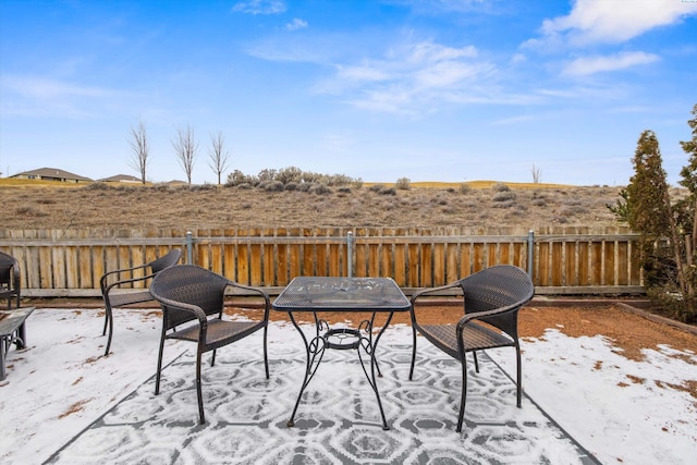 view of patio with fence