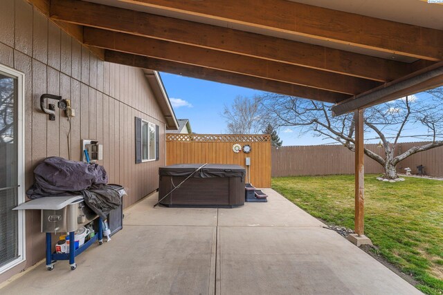 5504 Koufax Ln, Pasco, WA 99301 - view of patio / terrace featuring a hot tub