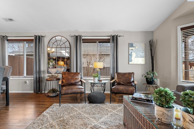 5504 Koufax Ln, Pasco, WA 99301 - sitting room featuring wood finished floors, plenty of natural light, and baseboards