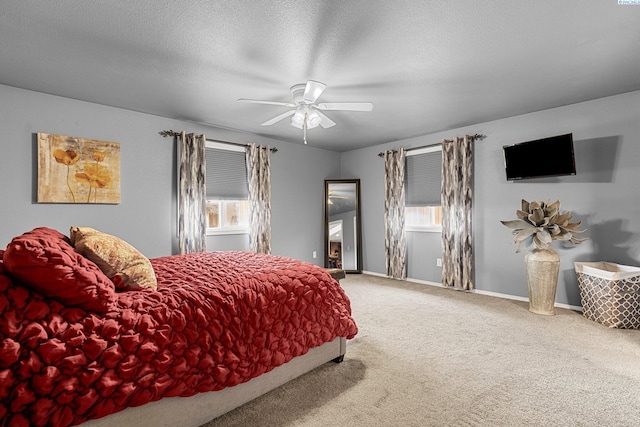 5504 Koufax Ln, Pasco, WA 99301 - carpeted bedroom with multiple windows, ceiling fan, and baseboards