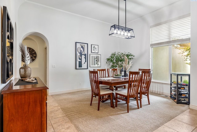 439 Cherry Blossom Loop, Richland, WA 99352 - dining room with light tile patterned floors and arched walkways