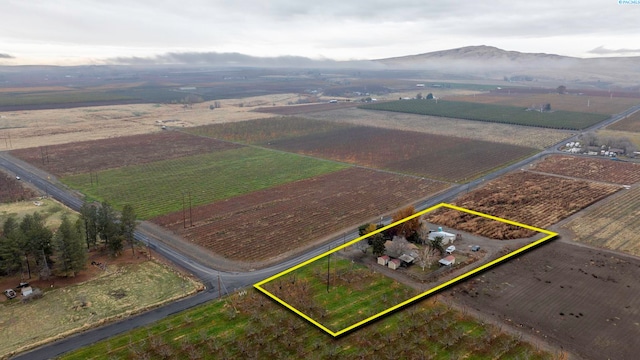 drone / aerial view with a rural view