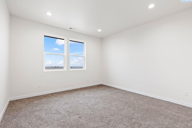 view of carpeted empty room