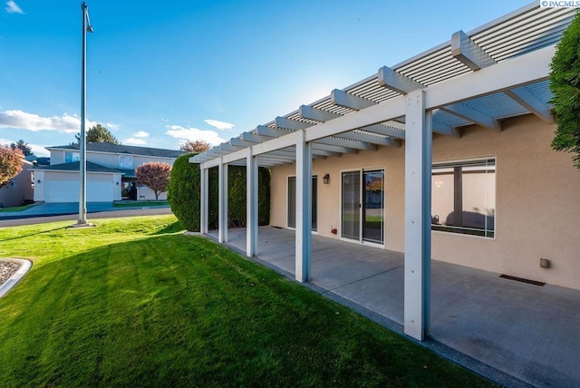 exterior space featuring a pergola