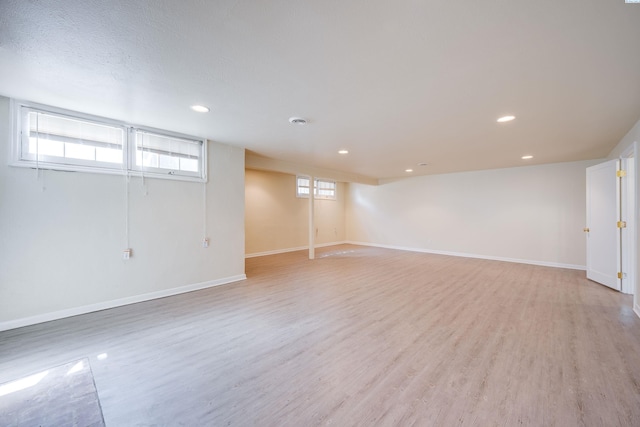 912 S Lake St, Colfax, WA 99111 - below grade area with light wood finished floors and recessed lighting