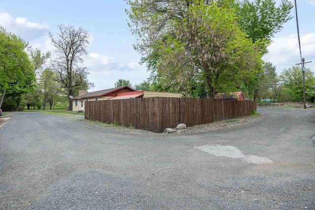 view of road