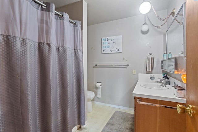 1506 Wilson St, Richland, WA 99354 - bathroom with tile patterned floors, vanity, and curtained shower