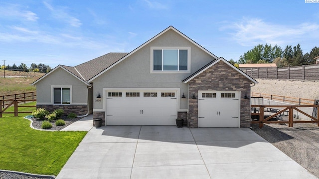 3905 Orchard St, West Richland, WA 99353 - view of front of house with stone siding and stucco siding