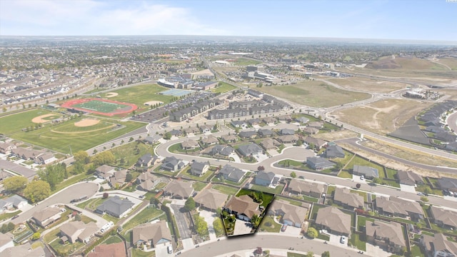 aerial view featuring a residential view