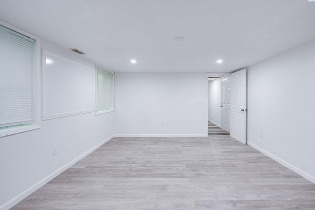 1315 NW Haven Cir, Pullman, WA 99163 - spare room featuring baseboards, light wood finished floors, and recessed lighting