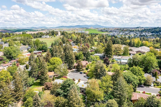 1315 NW Haven Cir, Pullman, WA 99163 - aerial view of residential area with a mountainous background and a tree filled landscape