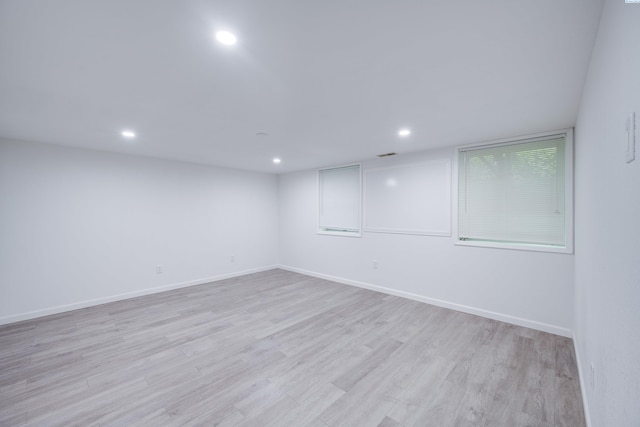 1315 NW Haven Cir, Pullman, WA 99163 - empty room with light wood finished floors, recessed lighting, and baseboards