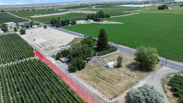 bird's eye view with a rural view