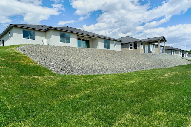 9418 Balflour Ct, Pasco, WA 99301 - back of property with a yard and stucco siding