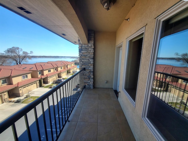 balcony with a residential view