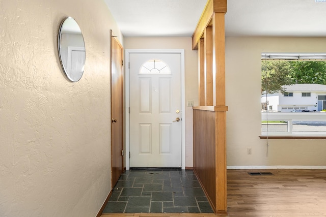 2120 Austin St, Richland, WA 99354 - entrance foyer featuring dark stone finish floors and baseboards