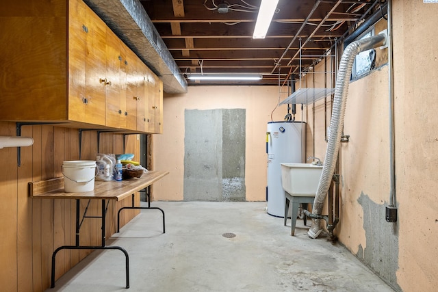2120 Austin St, Richland, WA 99354 - unfinished basement with electric water heater
