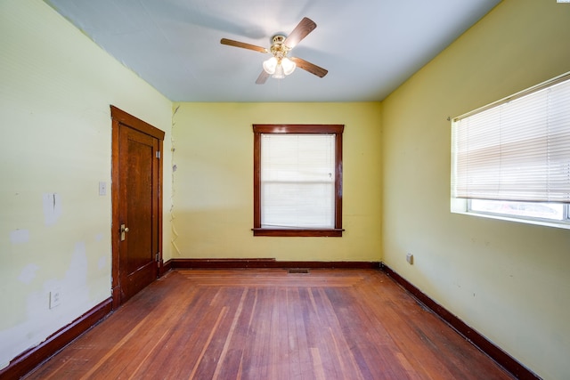 212 C St, Endicott, WA 99125 - unfurnished room with hardwood / wood-style flooring and ceiling fan
