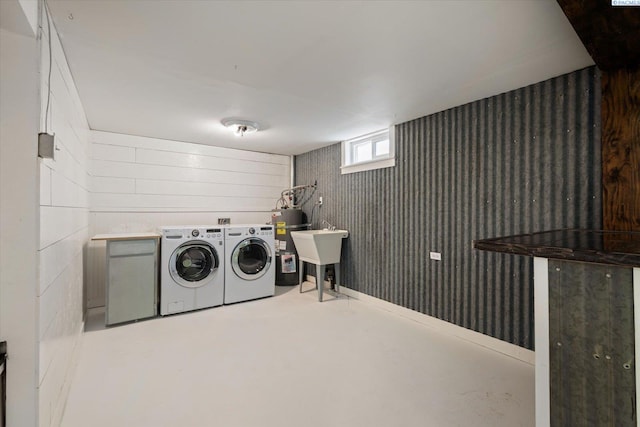 3011 W Hood Ave, Kennewick, WA 99336 - washroom featuring separate washer and dryer and secured water heater