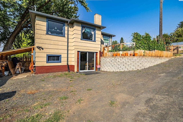 view of rear view of property