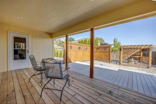 2532 W 32nd Ave, Kennewick, WA 99337 - wooden deck with a fenced backyard and outdoor dining area