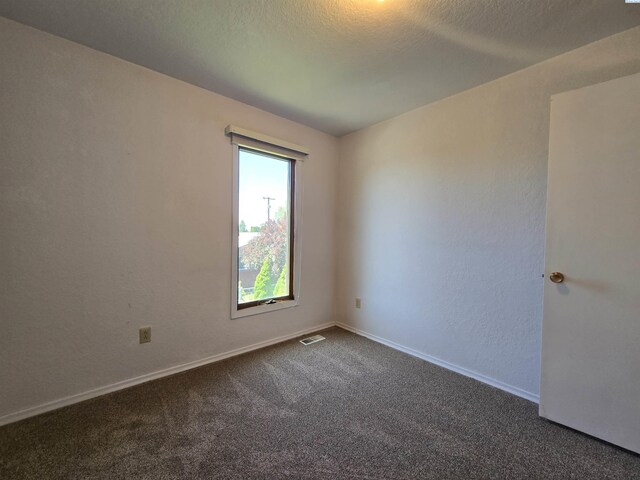 5307 W Irving St, Pasco, WA 99301 - empty room featuring dark colored carpet, baseboards, and a textured ceiling