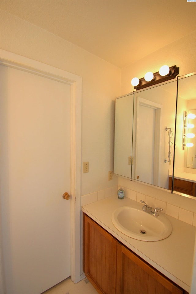 bathroom featuring vanity