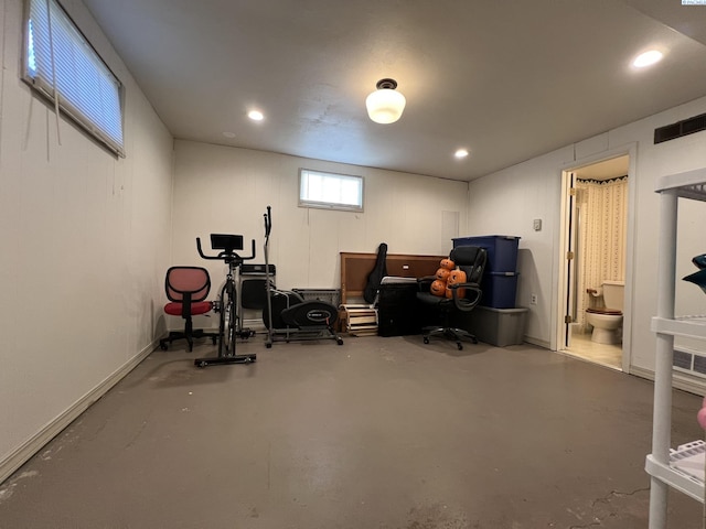 420 SE Dexter St, Pullman, WA 99163 - workout room with visible vents and recessed lighting