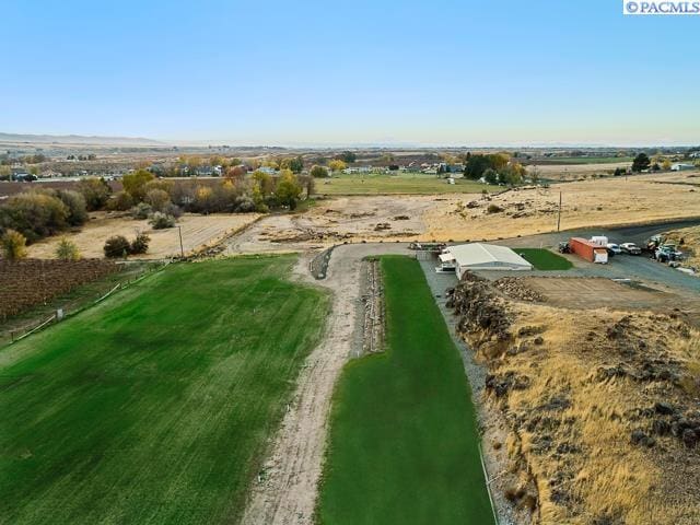 aerial view featuring a rural view