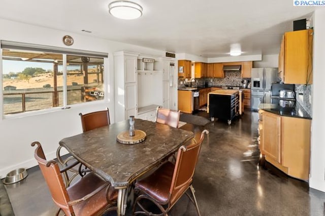 view of dining area