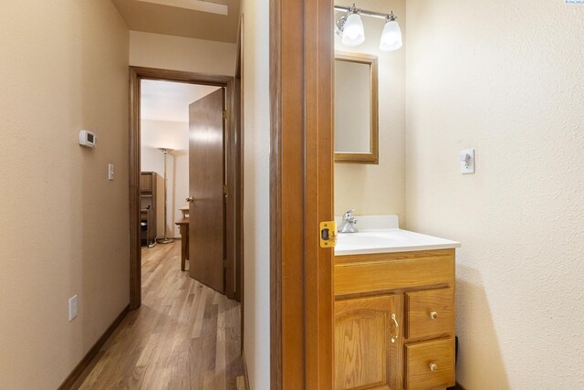 2020 Newcomer Ave, Richland, WA 99354 - bathroom with vanity and wood finished floors
