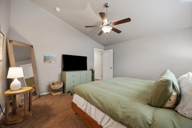 2909 S Jean St, Kennewick, WA 99336 - carpeted bedroom with lofted ceiling and a ceiling fan