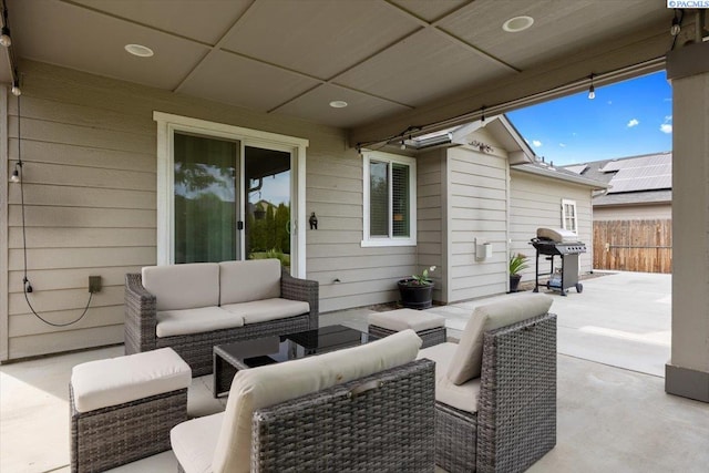 2909 S Jean St, Kennewick, WA 99336 - view of patio / terrace featuring an outdoor living space and area for grilling