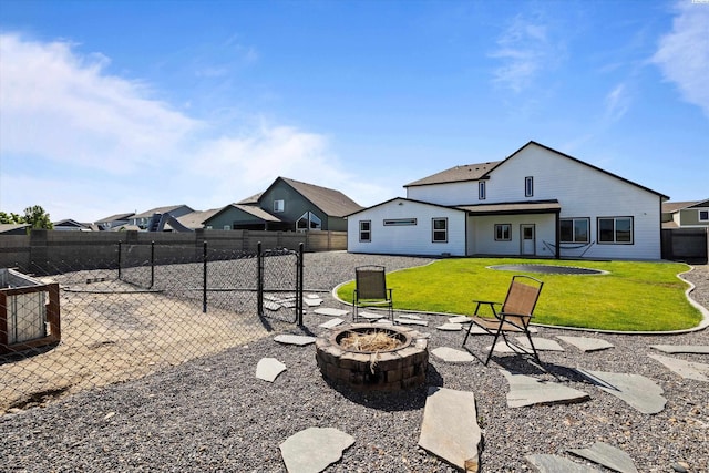 874 Pikes Peak Dr, West Richland, WA 99353 - view of yard with a fire pit and a patio