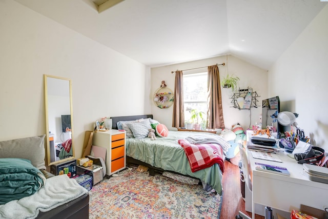 815 NE Illinois St, Pullman, WA 99163 - bedroom with wood finished floors and lofted ceiling