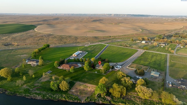 drone / aerial view featuring a rural view