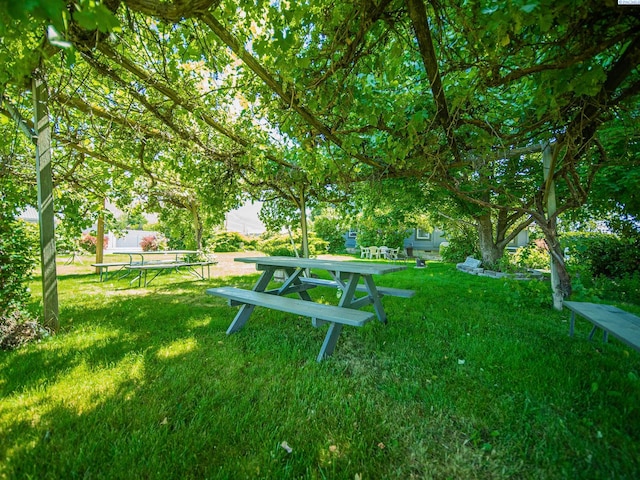 surrounding community featuring a lawn